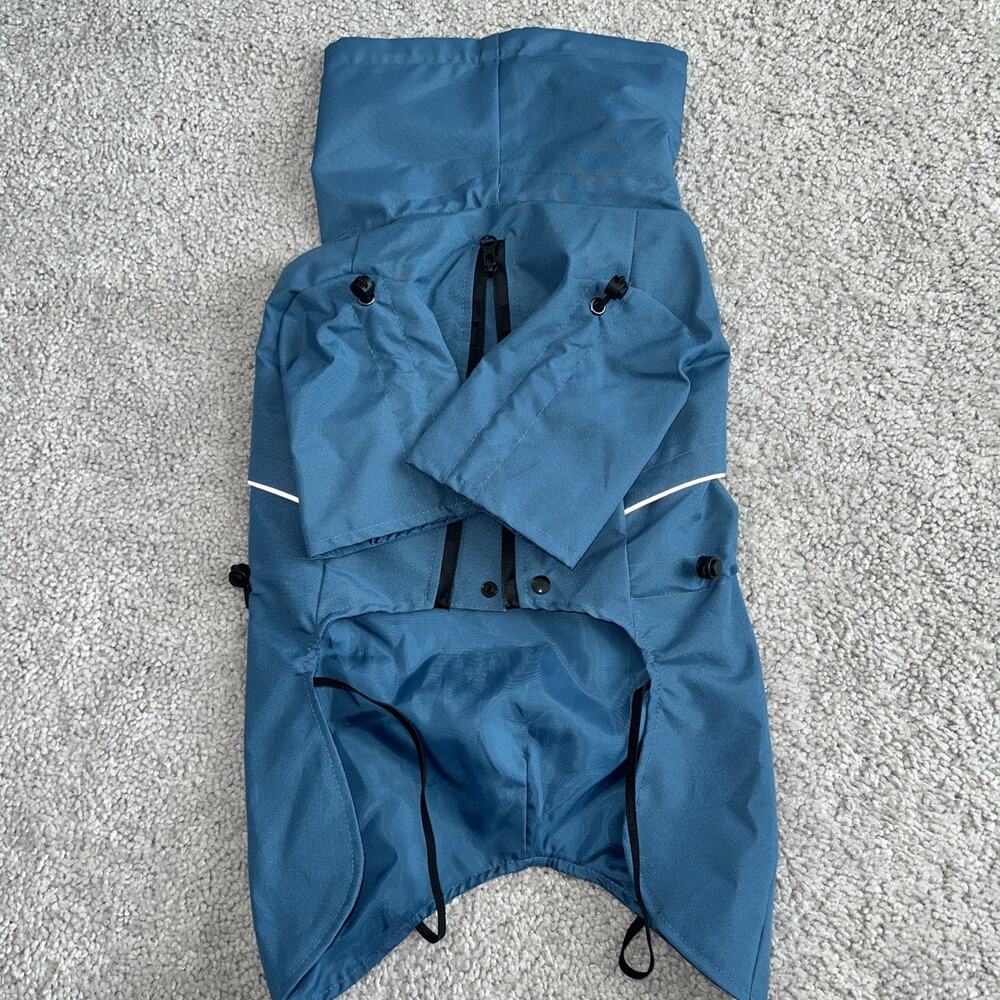 Frisco Raincoat Jacket Blue Water-Resistant Size Medium